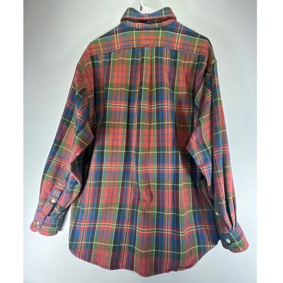 VTG Ralph Lauren Men's Blaire Chamois Flannel Button Down L/S Plaid Shirt  Sz L - Picture 2 of 10